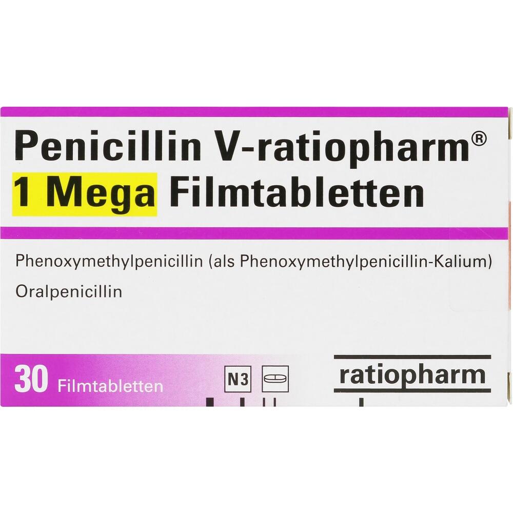 Penicillin V-ratiopharm 1 Mega 30 St Filmtabletten