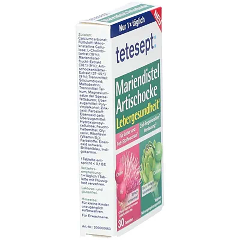 tetesept Mariendistel Artischocke 30 St Tabletten