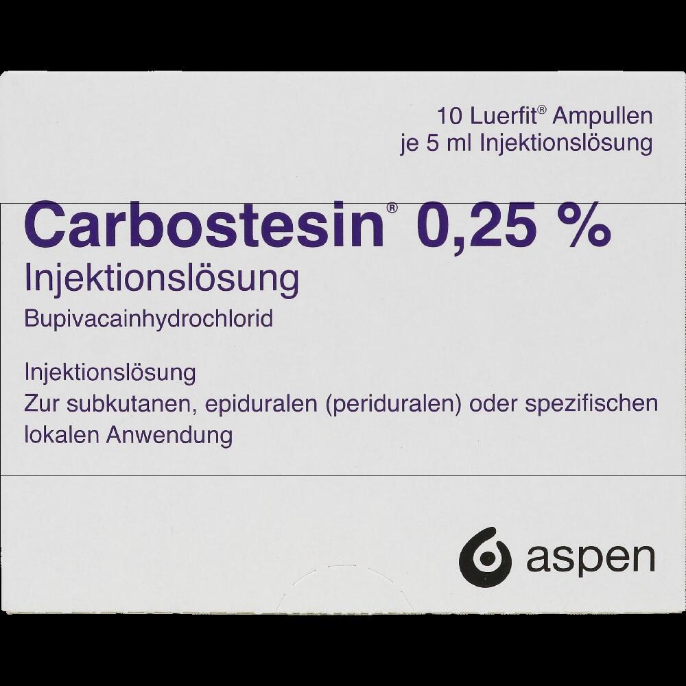 CARBOSTESIN 0,25% Luerfit Injektionslsg.Ampullen 10X5 ml Injektionslösung