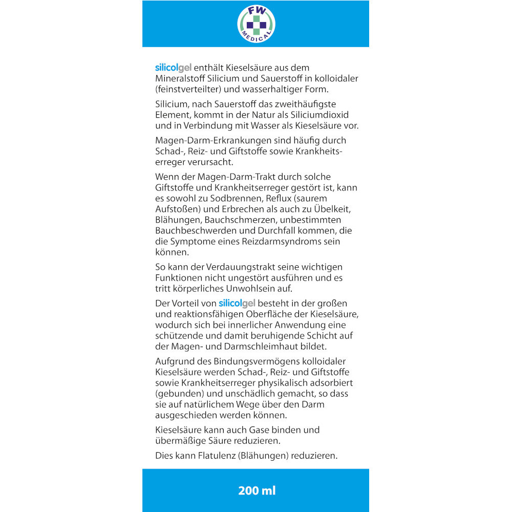 Silicolgel Gegen Magen-darm-erkrankungen 200 ml Gel