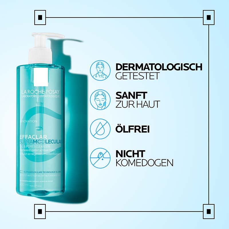 LA ROCHE-POSAY EFFACLAR SUPRAMOLECULAR OIL & PORES CLEANSER 400 ml Gel