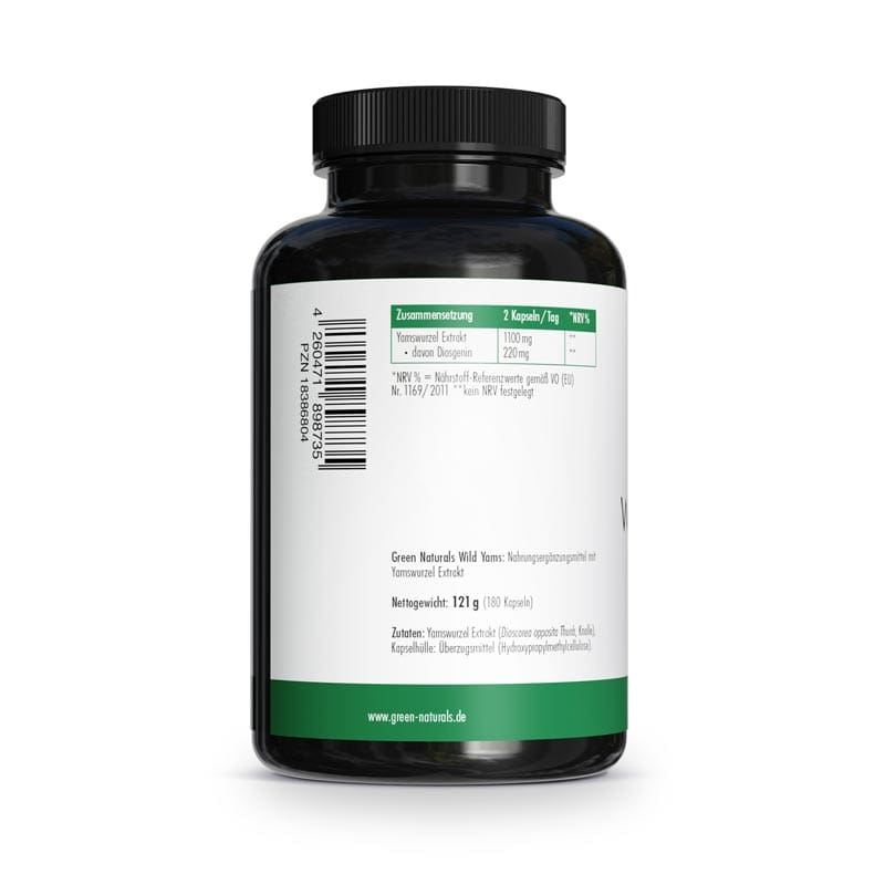 GREEN NATURALS Wild Yams 180 St Kapseln