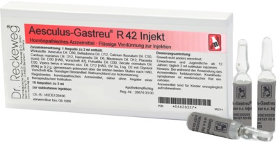 AESCULUS GASTREU R 42 Injekt Ampullen 10X2 ml Ampullen