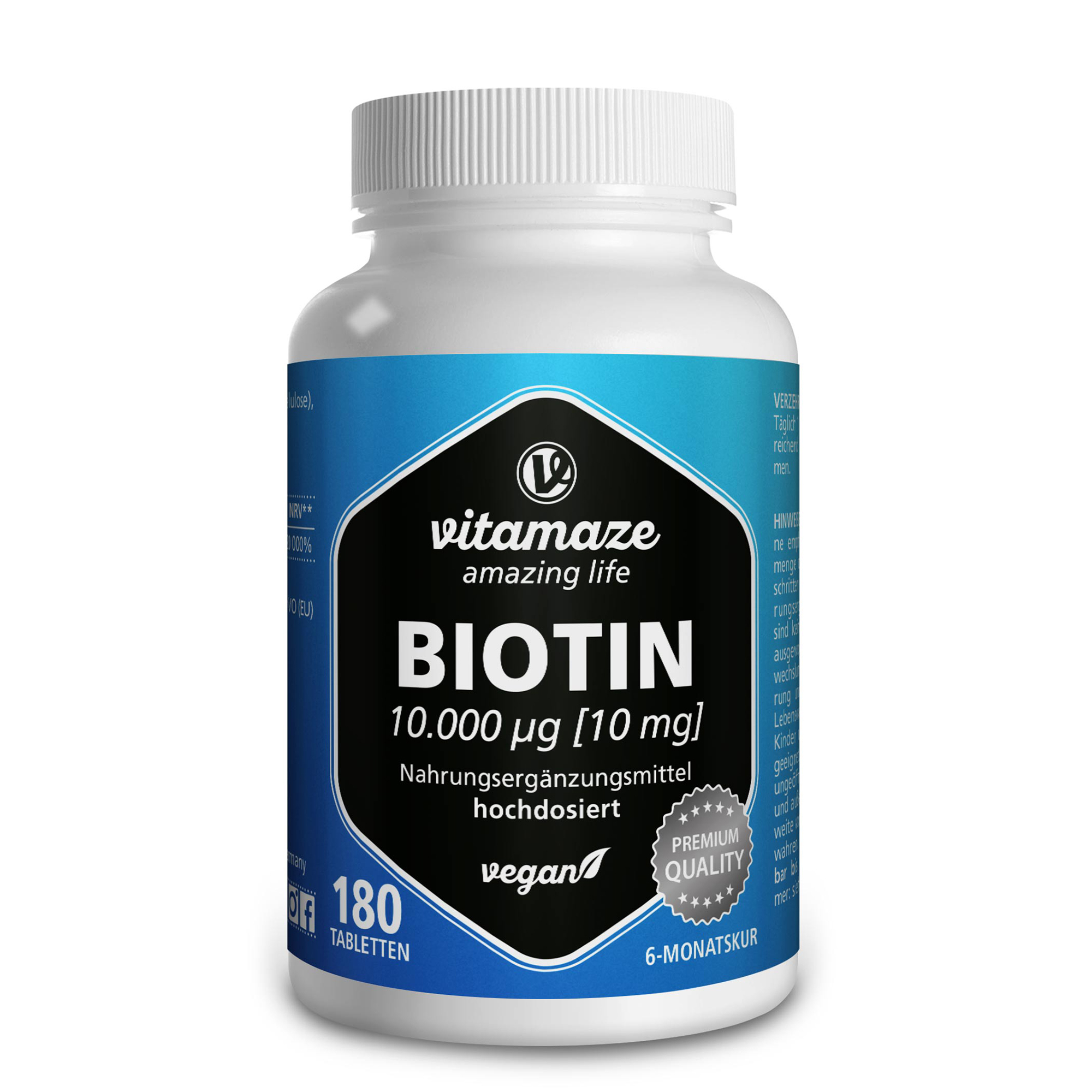 vitamaze BIOTIN 10 mg hochdosiert 180 St Tabletten