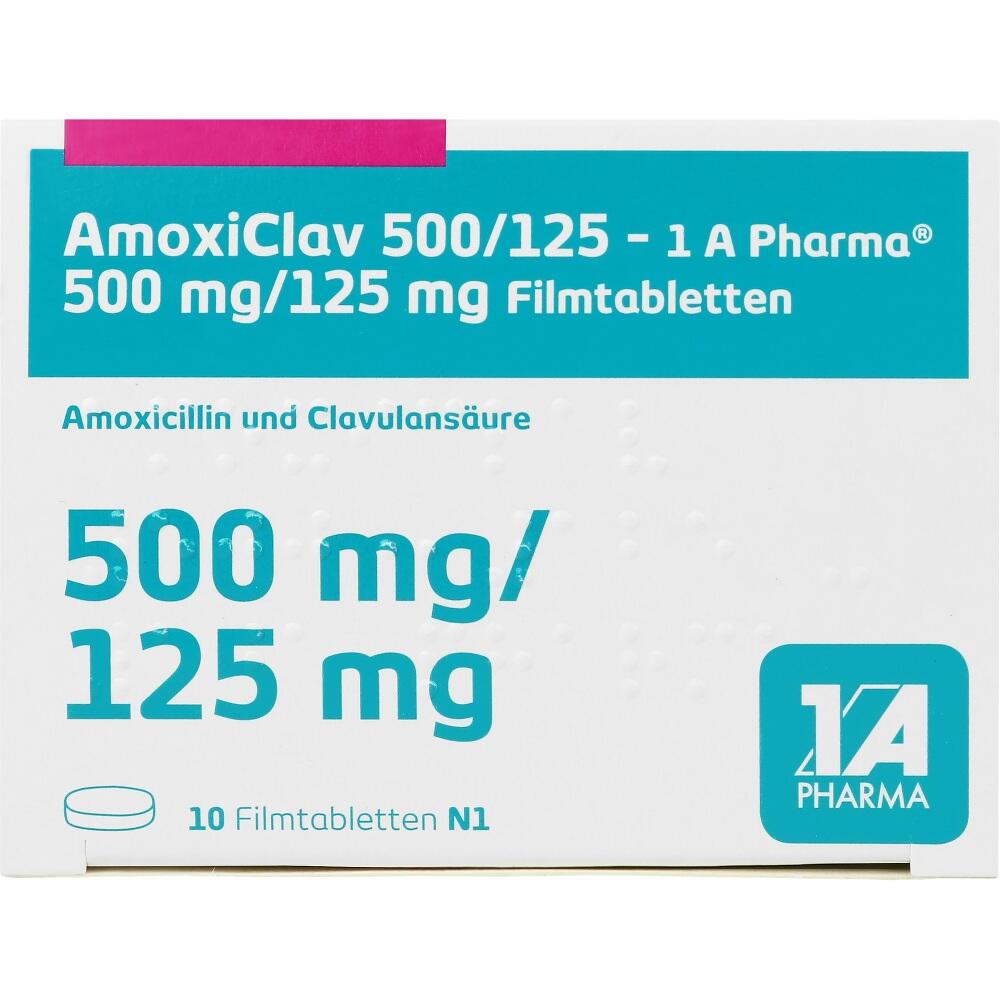 AmoxiClav 500/125-1 A Pharma 10 St Filmtabletten