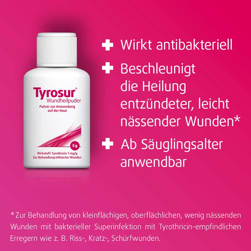 Tyrosur Wundheilpuder 5 g Puder
