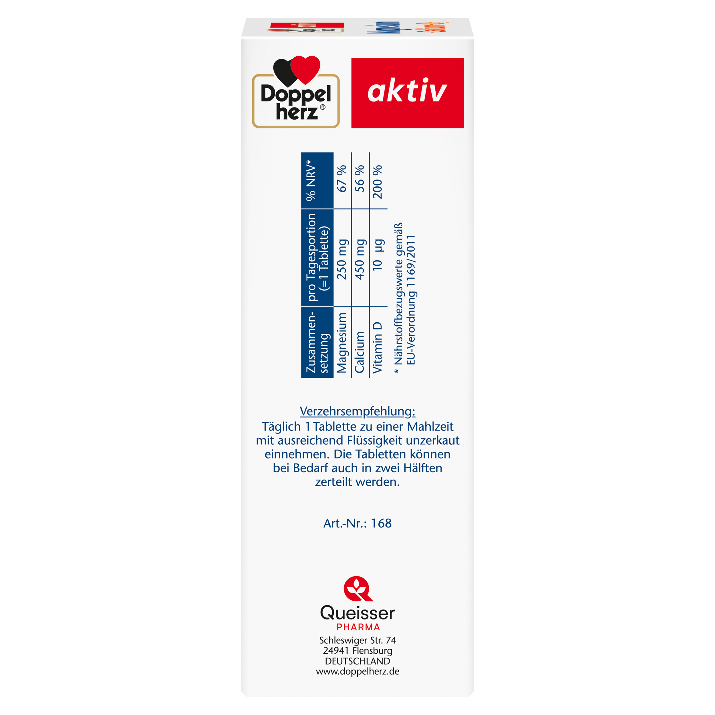 Doppelherz aktiv Magnesium + Calcium + D3  100 St Tabletten