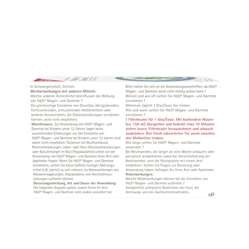 H&S Arzneitee Magen- und Darmtee 20X2.0 g Filterbeutel
