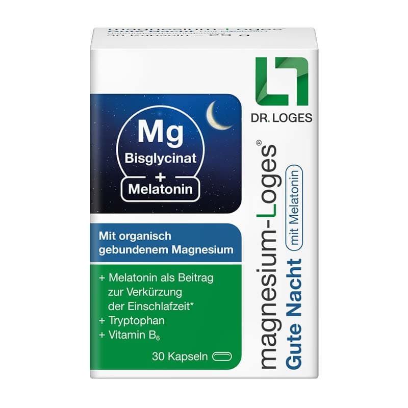 magnesium-Loges Gute Nacht mit Melatonin 30 St Kapseln