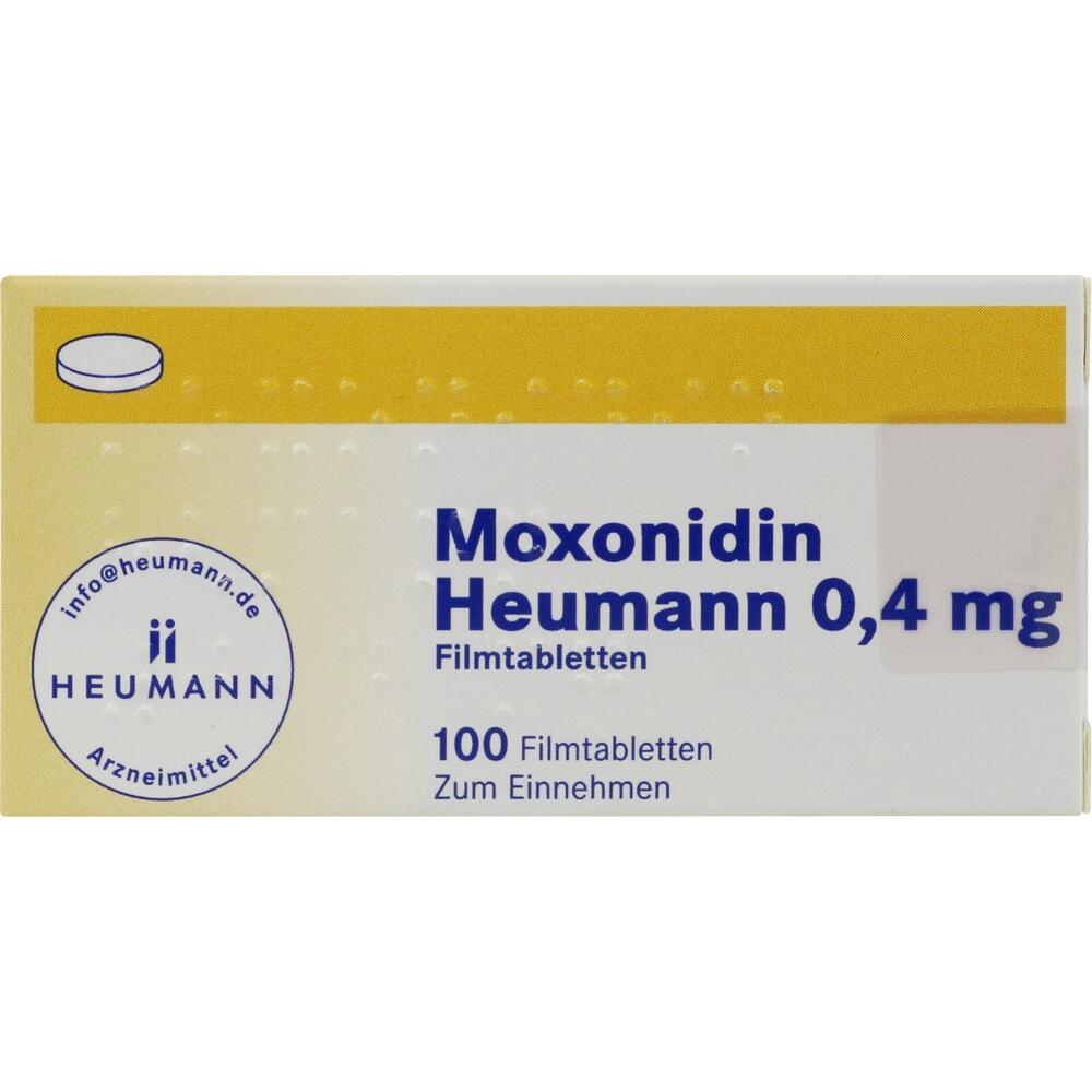 MOXONIDIN Heumann 0,4 mg Filmtabletten 100 St Filmtabletten