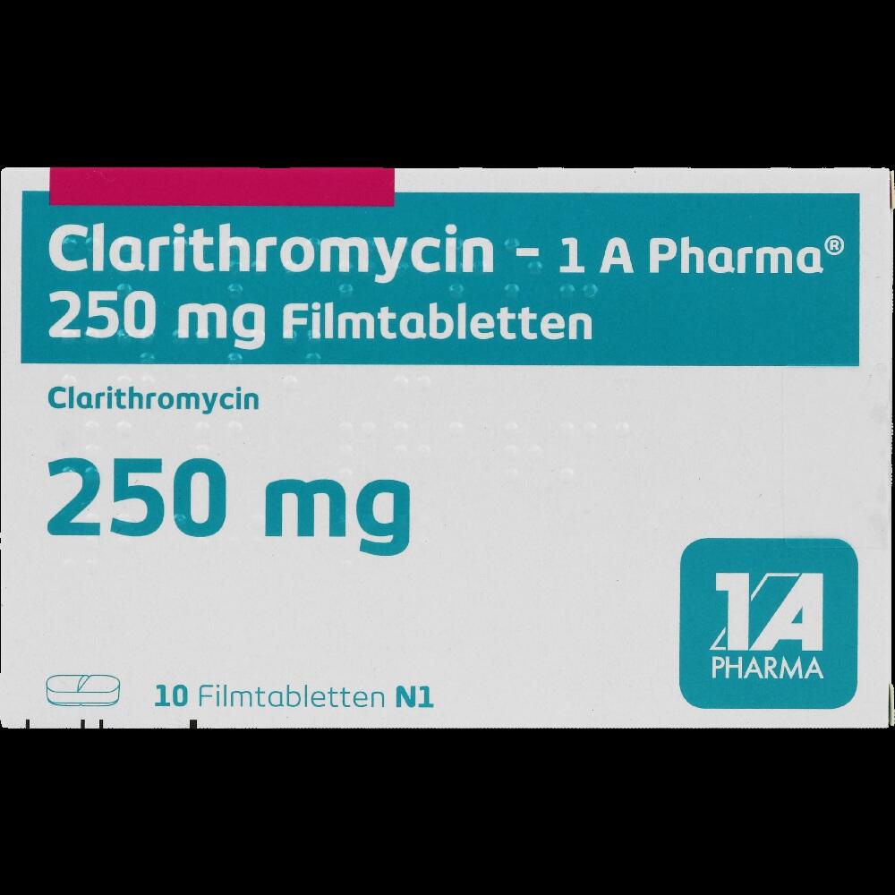 Clarithromycin-1 A Pharma 250mg 10 St Filmtabletten