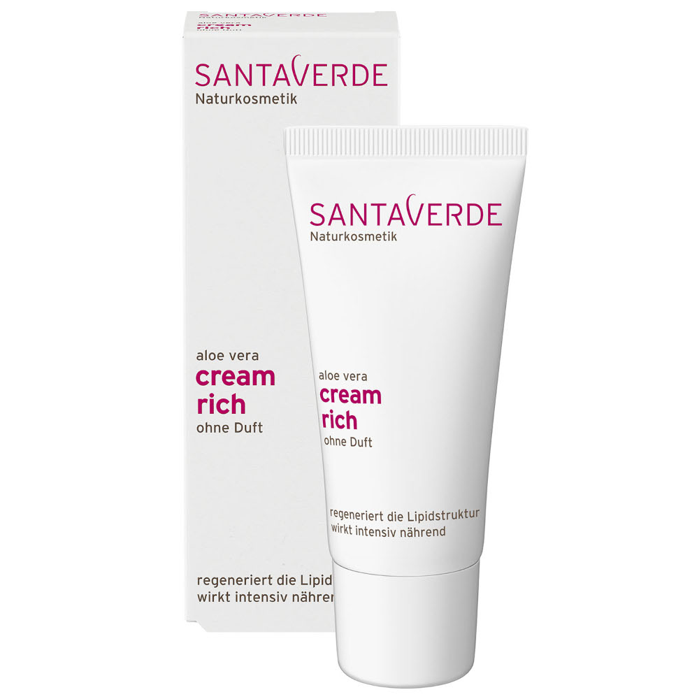 SANTA VERDE cream rich aloe vera ohne Duft 30 ml Creme