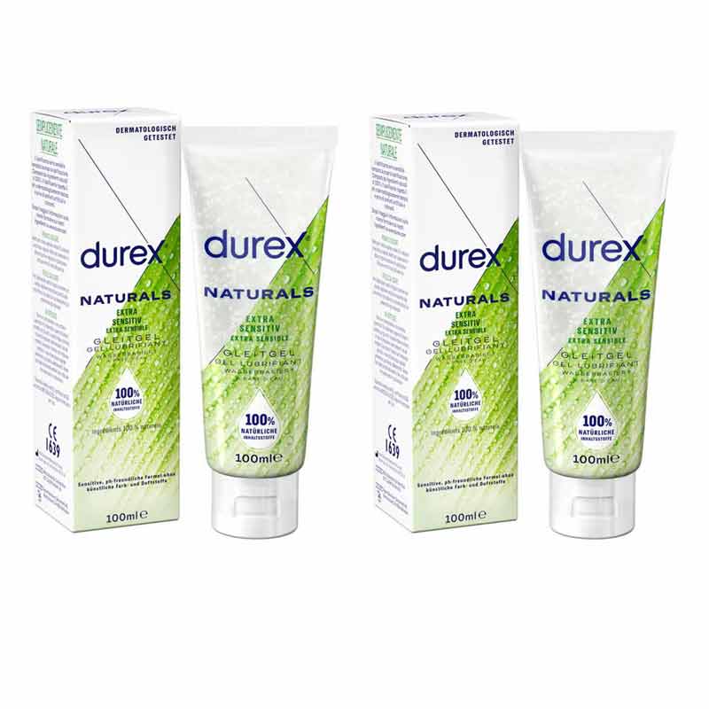 durex NATURALS GLEITGEL Doppelpack 2X100 ml Gel
