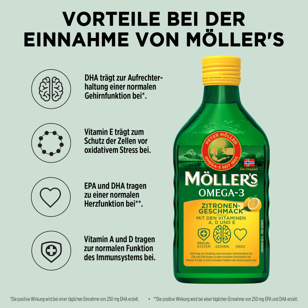 MÖLLER´S Omega-3 Zitrone  250 ml Öl