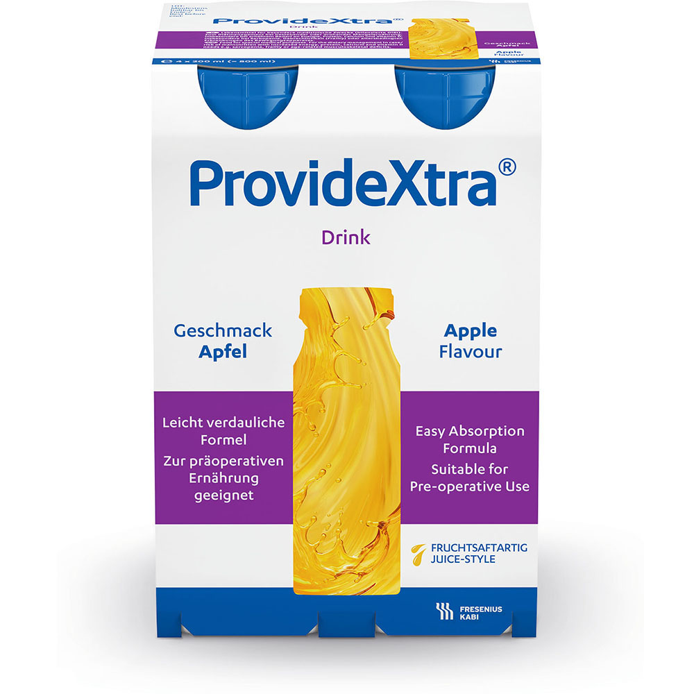 PROVIDE Xtra Drink Apfel Trinkflasche 4X200 ml Lösung