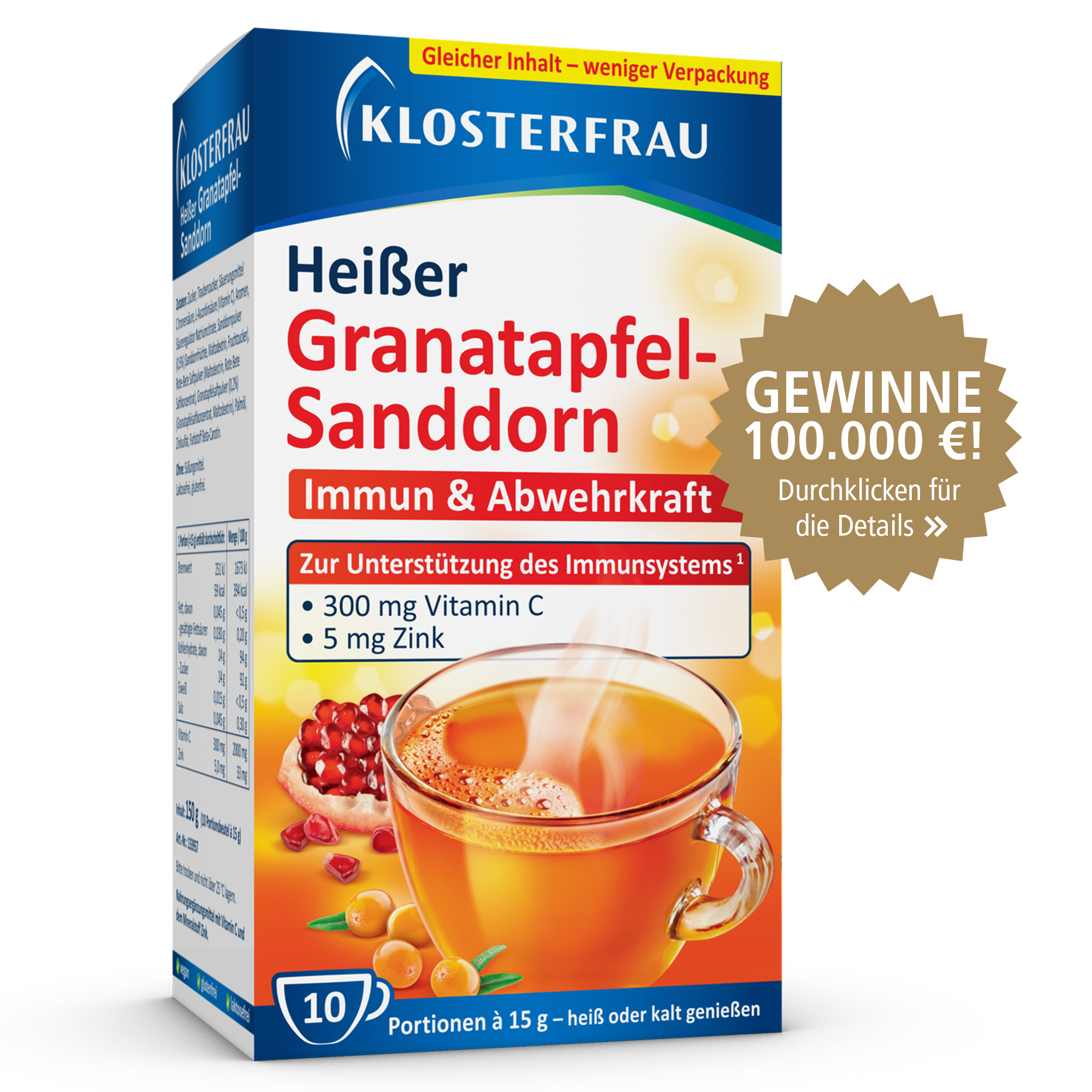 KLOSTERFRAU Broncholind Heißer Granatapfel-Sanddorn 10X15 g Granulat