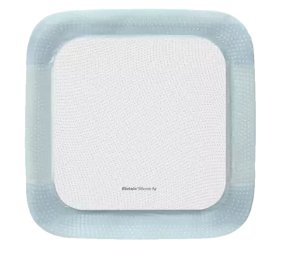BIATAIN Silicone Ag Schaumverband 7,5x7,5 cm 5 St Verband