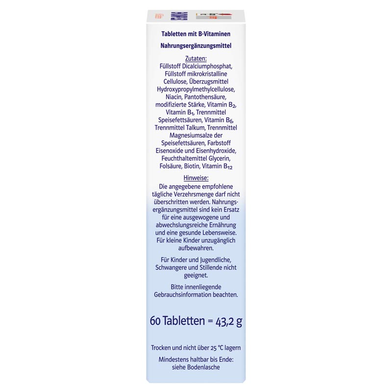 Doppelherz system B-KOMPLEX ENERGIE + NERVEN + LEISTUNG 60 St Tabletten