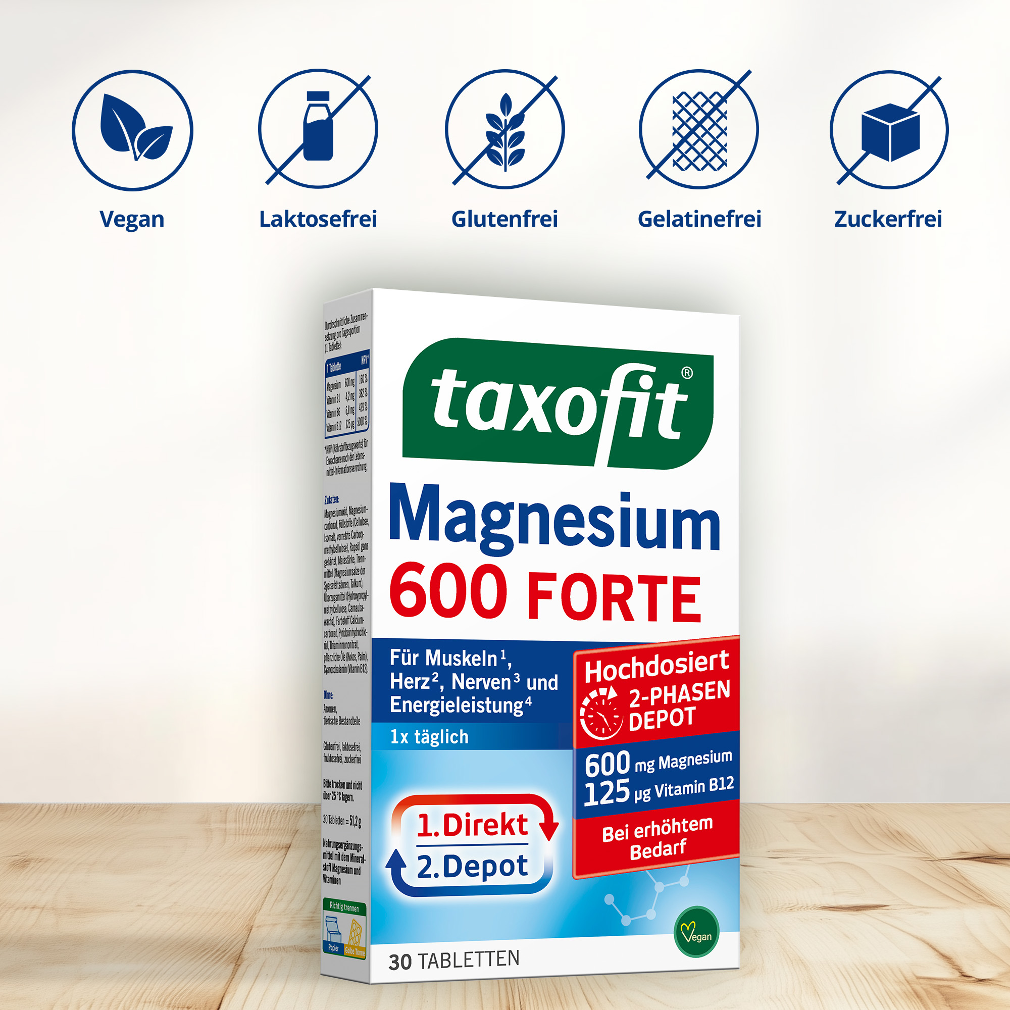 taxofit Magnesium 600 FORTE 30 St Tabletten