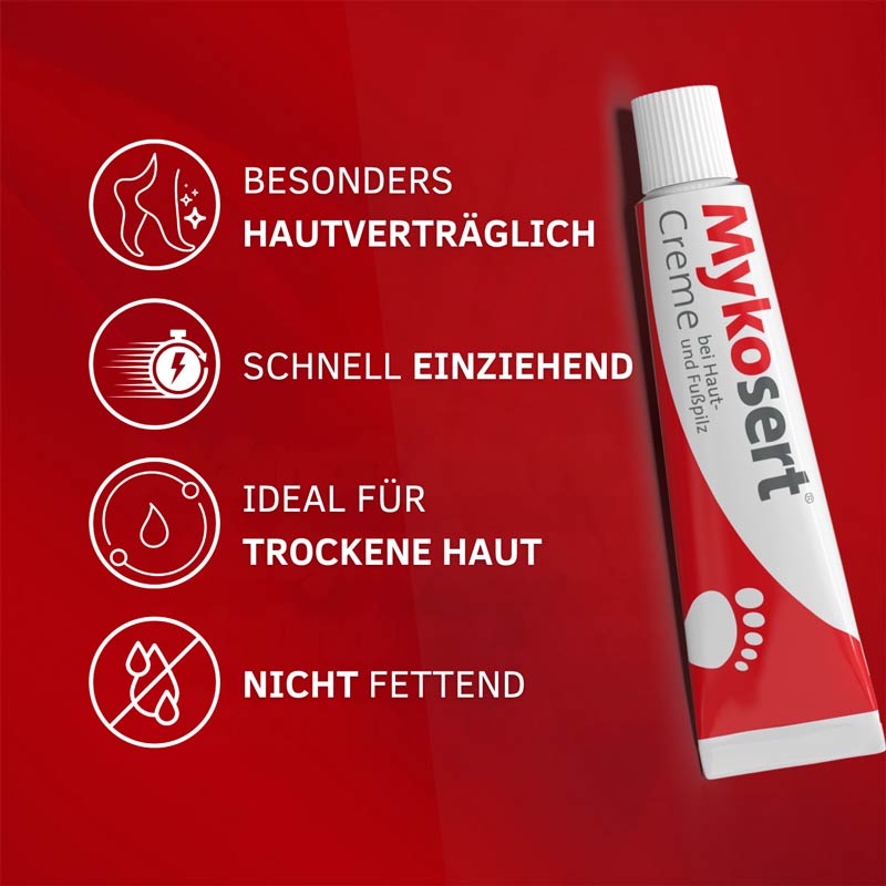 Mykosert Creme bei Haut- und Fußpilz 20 g Creme