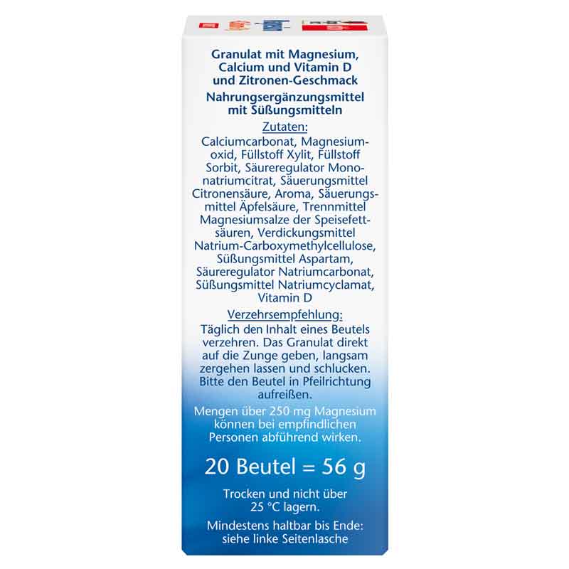 Doppelherz aktiv Magnesium + Calcium + D3 DIRECT  20 St Pellets