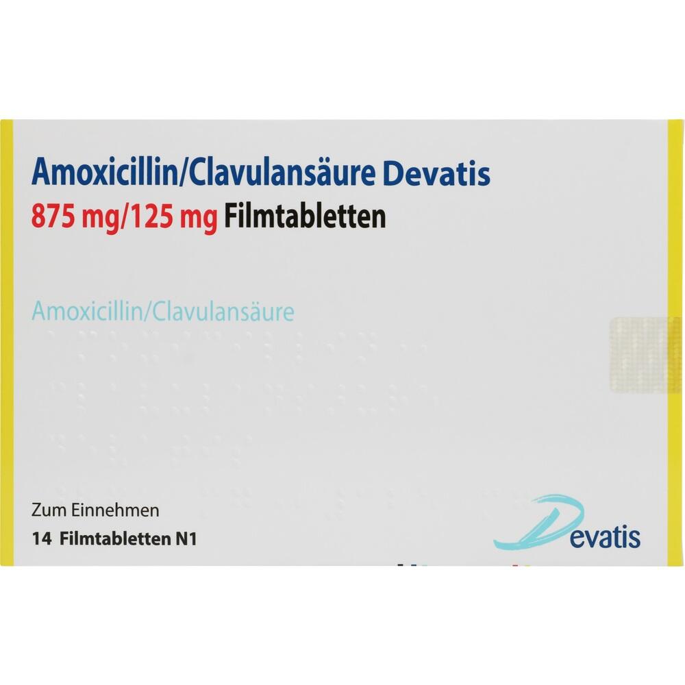 Amoxicillin/Clavulansäure Devatis 875 mg/125 mg 14 St Filmtabletten