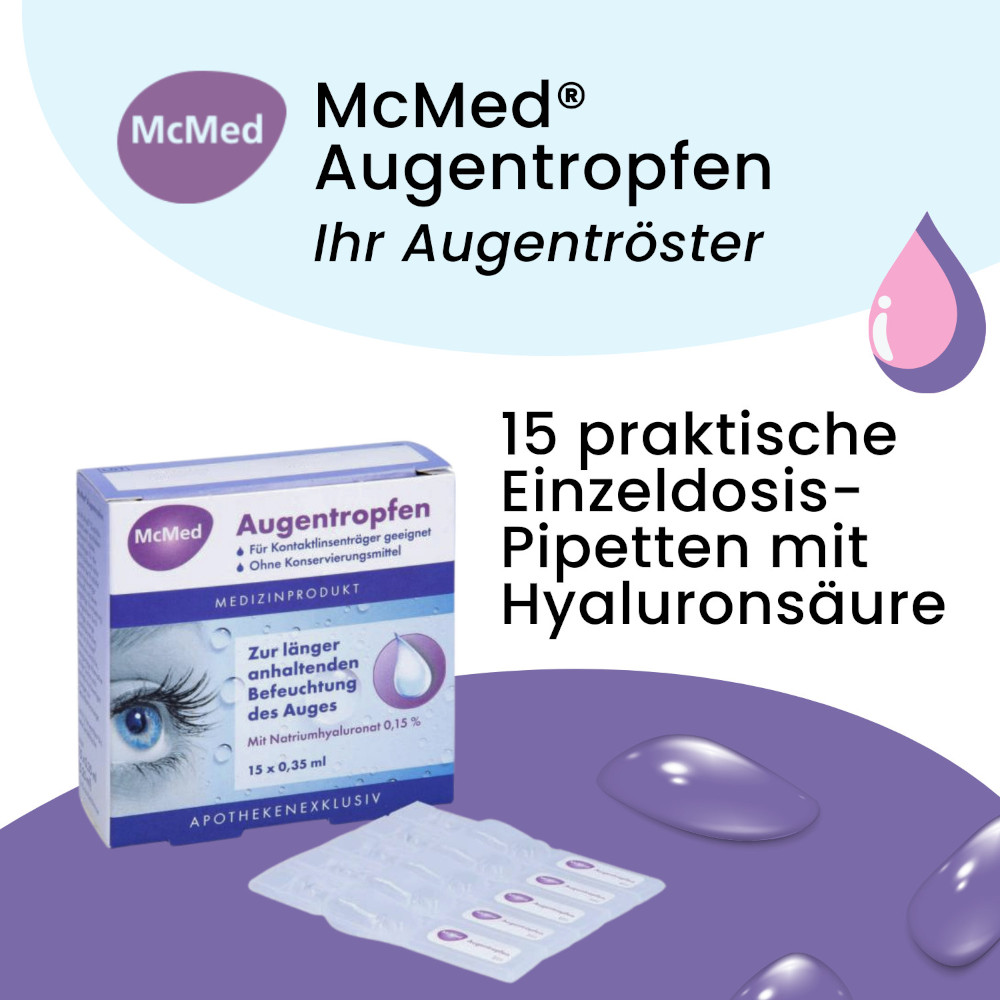 MCMED Augentropfen Einzeldosispipetten 15X0.35 ml Einzeldosispipetten