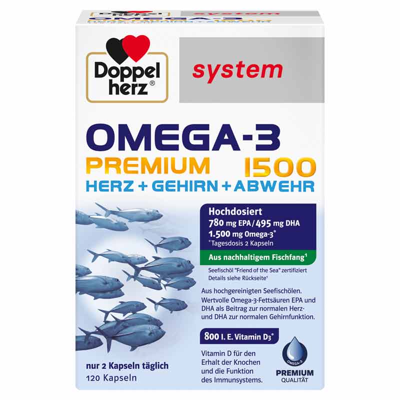 Doppelherz system OMEGA-3 PREMIUM 1500 120 St Kapseln