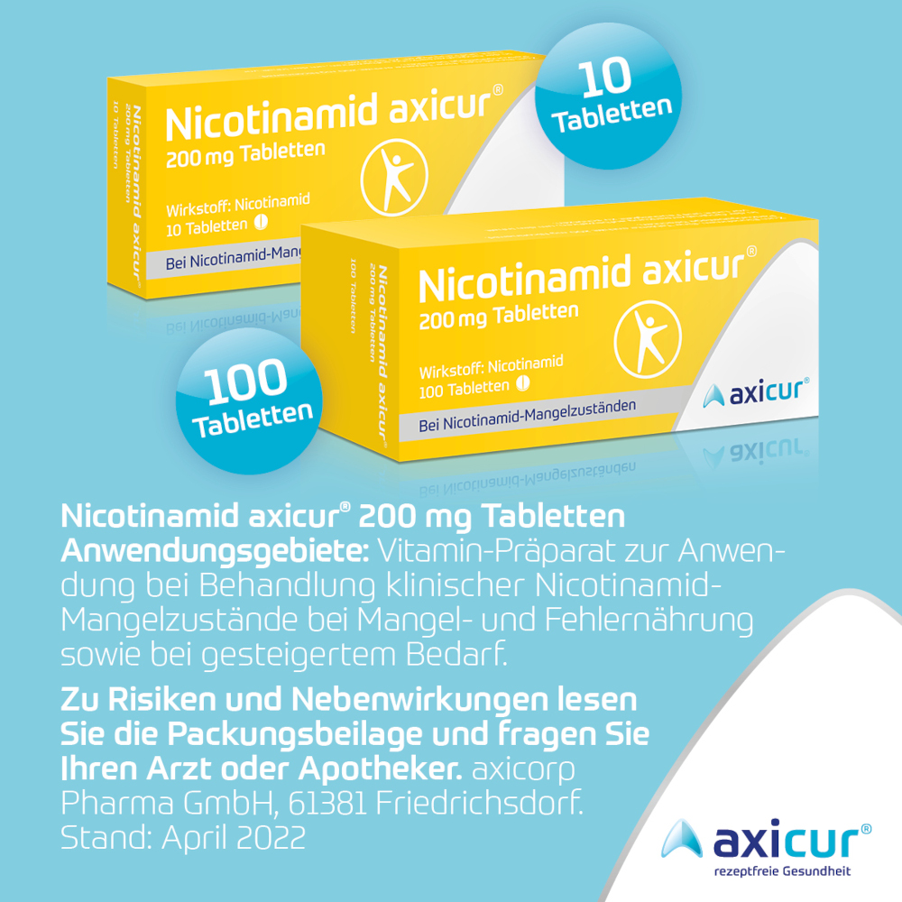 Nicotinamid axicur 200 mg  100 St Tabletten