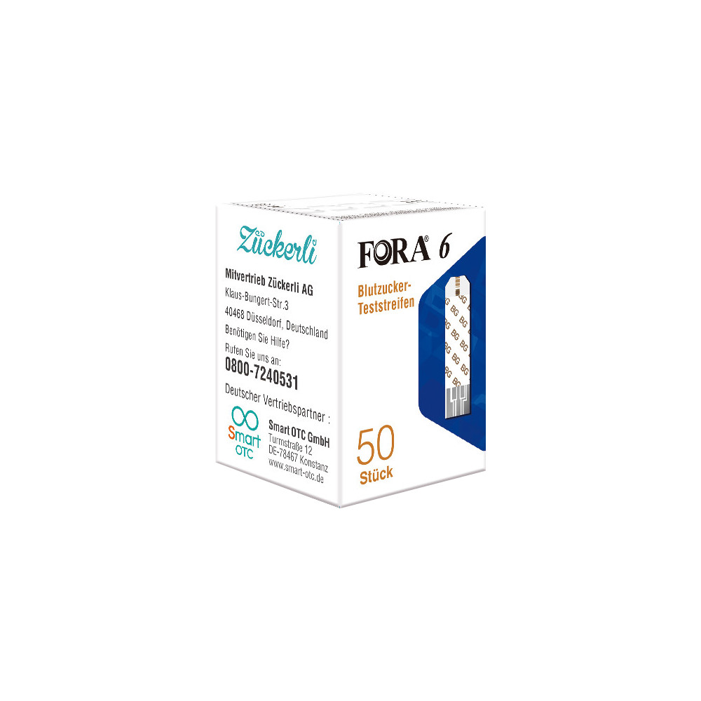 FORA 6 Blutzucker-Teststreifen 50 St Teststreifen