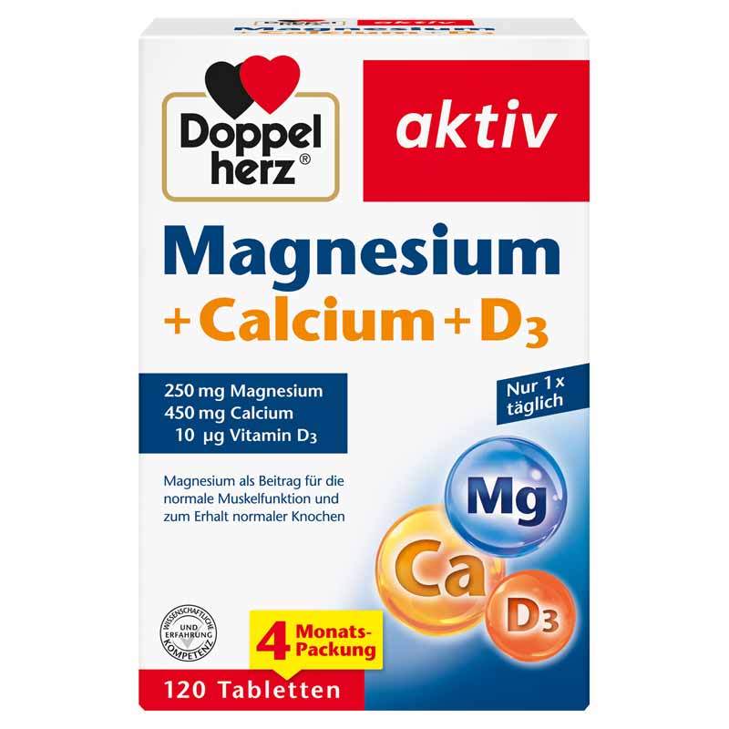 Doppelherz aktiv Magnesium + Calcium + D3  120 St Tabletten