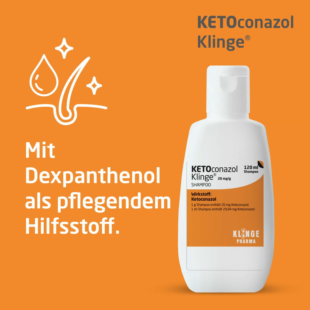 KETOconazol Klinge 20 mg/g 120 ml Shampoo