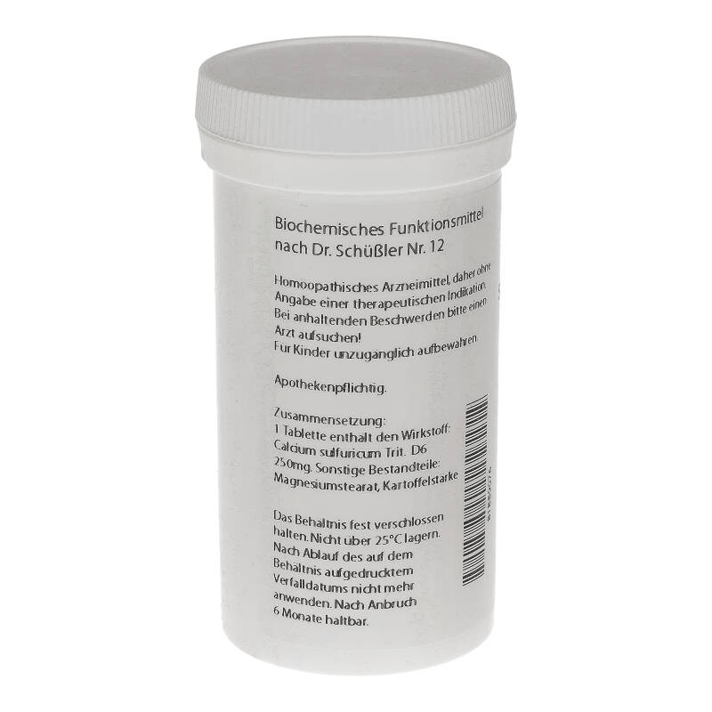 HOMOEOPATHIEFUCHS Schüssler-Salz Nummer 12 Calcium sulfuricum D6 Biochemie 400 St Tabletten