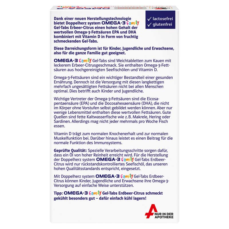 Doppelherz system OMEGA-3 GEL-TABS family 60 St Kautabletten