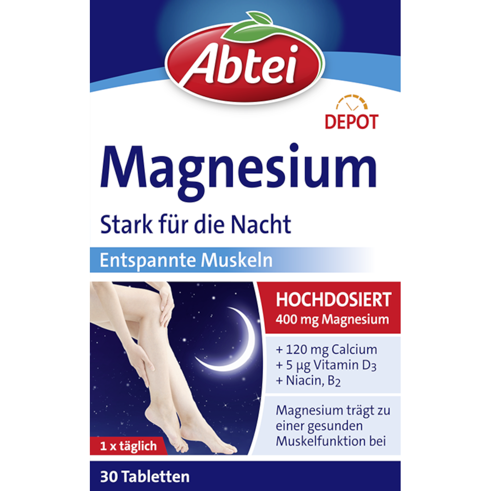 Abtei Magnesium DEPOT Stark für die Nacht 30 St Tabletten