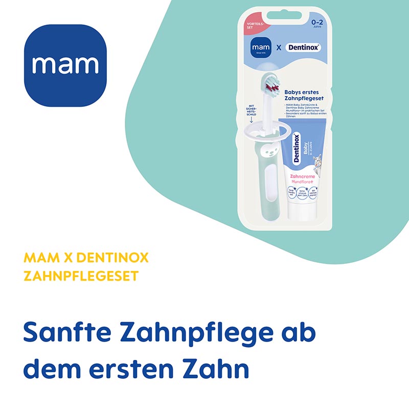 mam x Dentinox Babys erstes Zahnpflegeset 30 ml Zahncreme