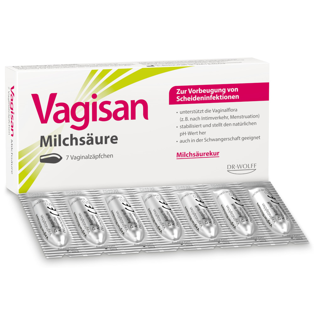 Vagisan Milchsäure - Vaginalzäpfchen 7 St Vaginalsuppositorien