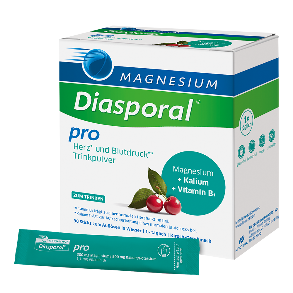 MAGNESIUM Diasporal pro Herz und Blutdruck Trinkpulver 30 St Pulver