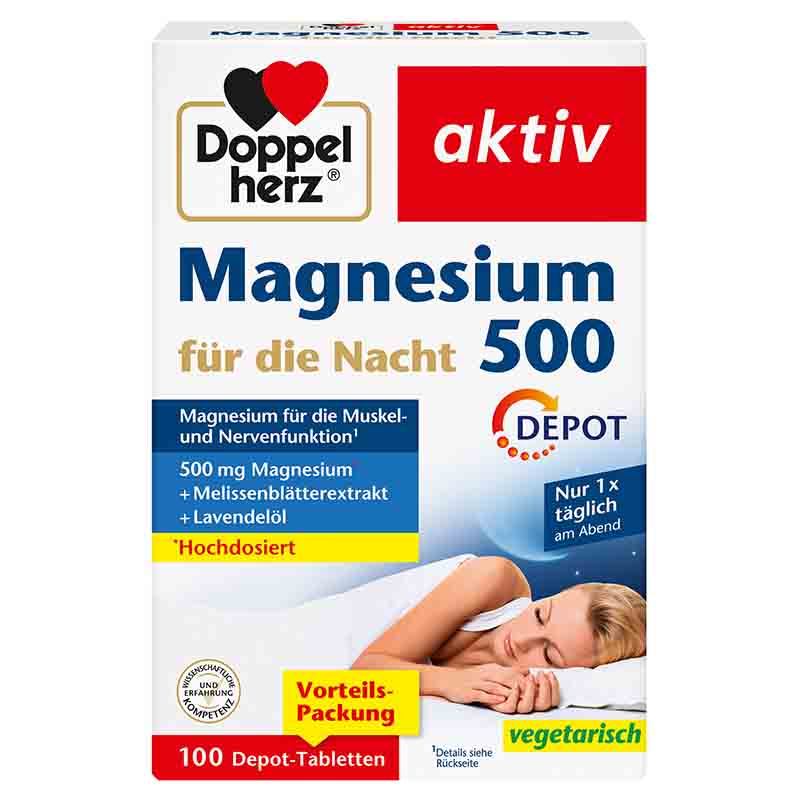 Doppelherz aktiv Magnesium 500 für die Nacht 100 St Tabletten