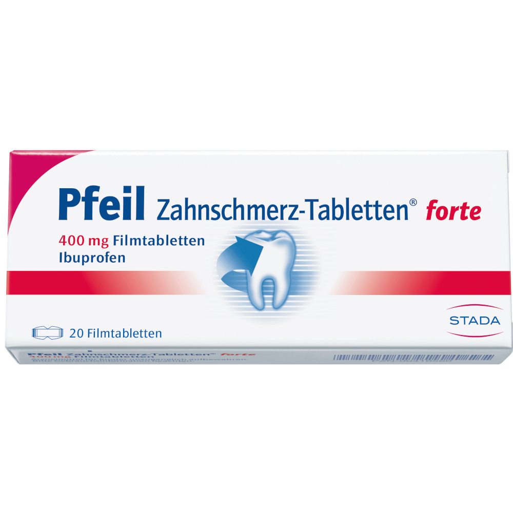 Pfeil Zahnschmerz-Tabletten forte 400mg 20 St Filmtabletten
