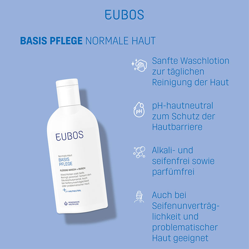 EUBOS BASIS PFLEGE WASCH + DUSCH 200 ml Flüssigkeit