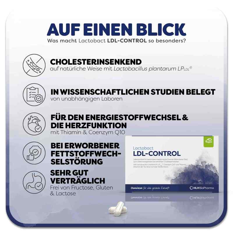 LACTOBACT LDL-Control magensaftresistente Kapseln 90 St Kapseln magensaftresistent