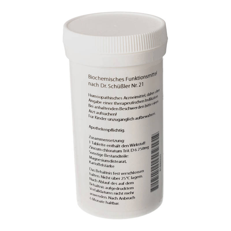 HOMOEOPATHIEFUCHS Schüssler-Salz Nummer 21 Zincum chloratum D6 Biochemie 400 St Tabletten
