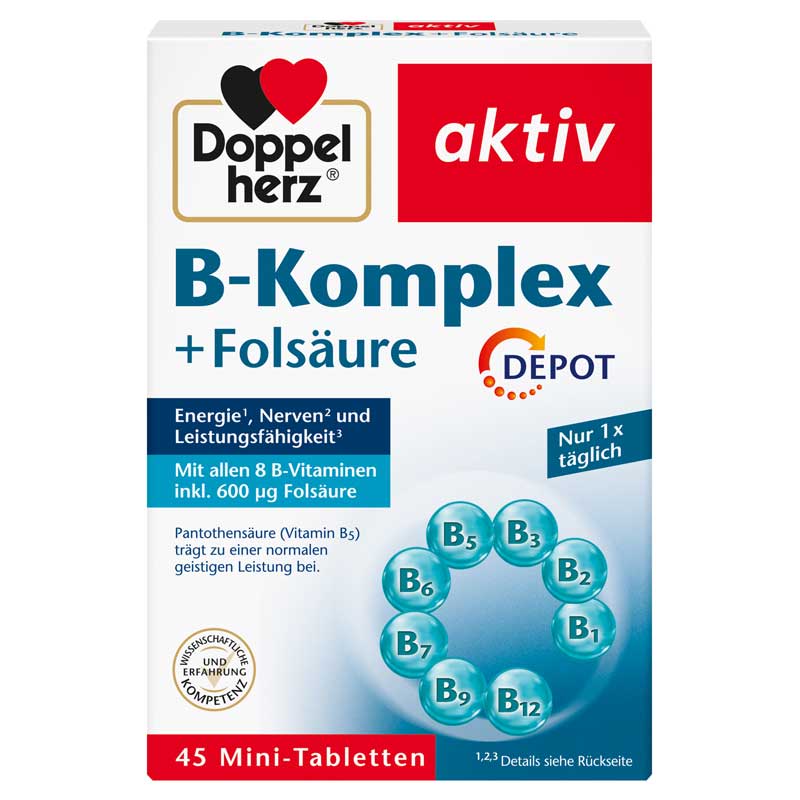 Doppelherz aktiv B-Komplex + Folsäure DEPOT 45 St Tabletten