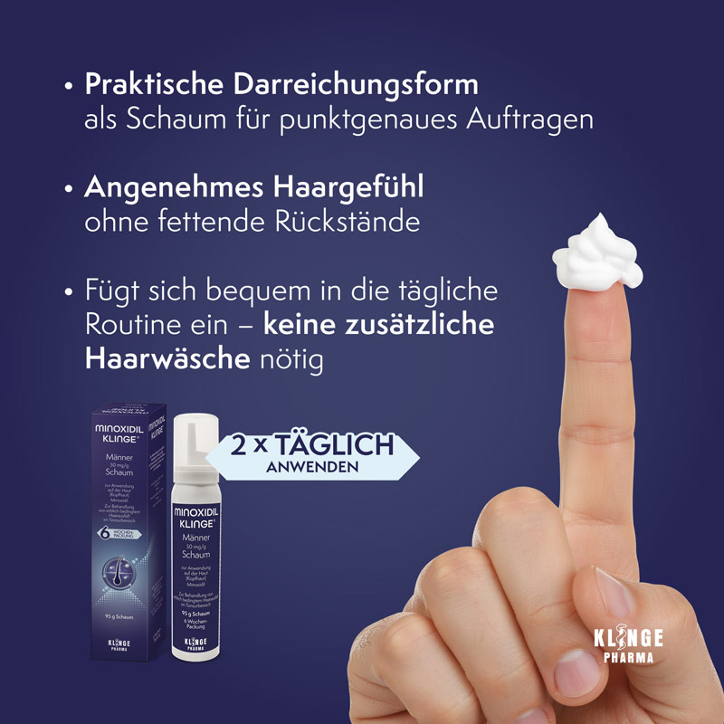 MINOXIDIL KLINGE Männer 50mg/g  95 g Schaum