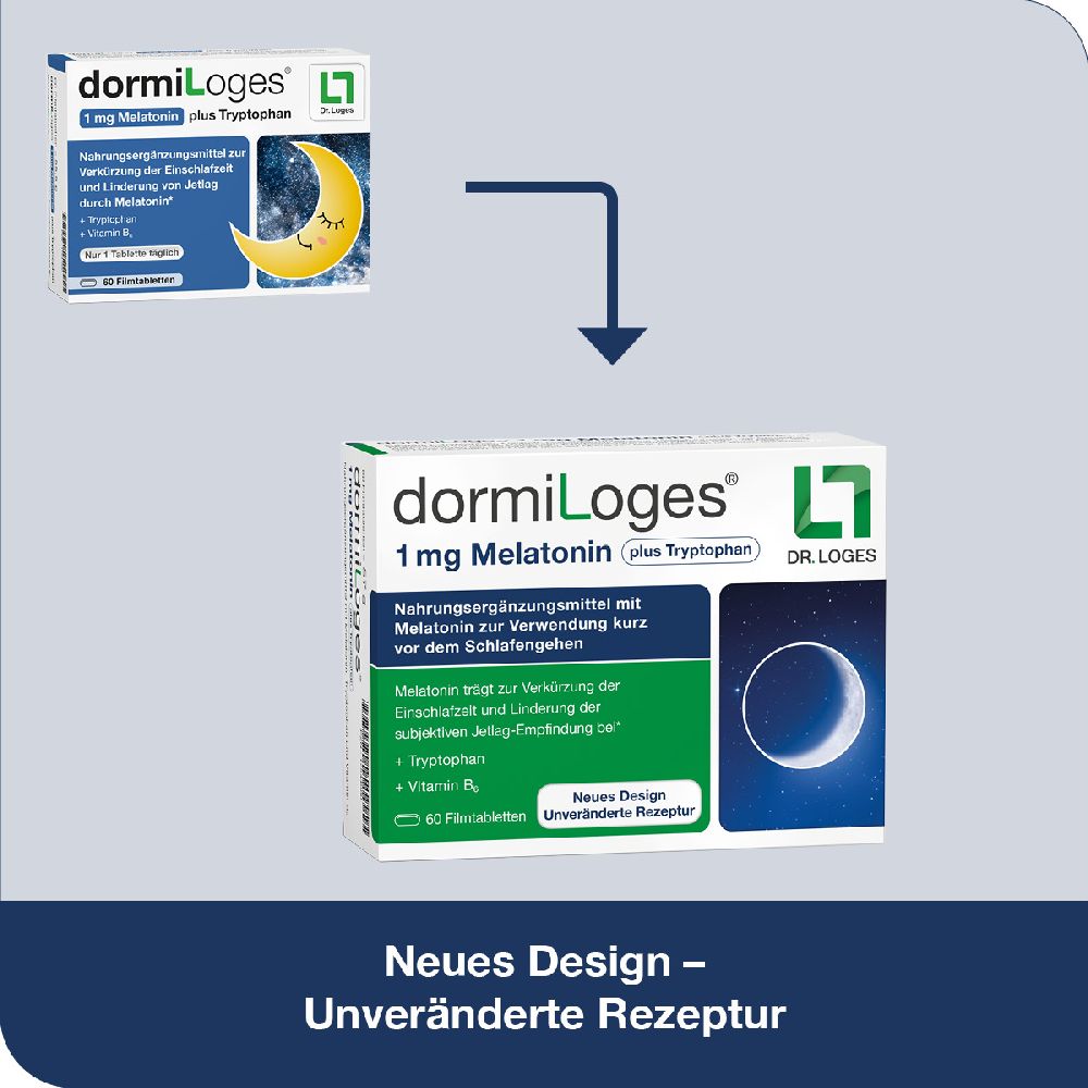 dormiLoges Melatonin plus Tryptophan 60 St Filmtabletten