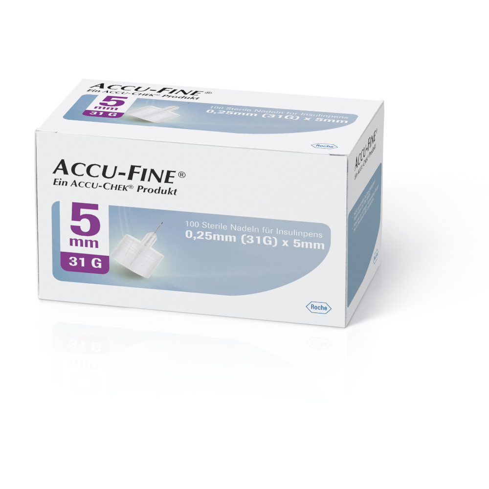 ACCU FINE sterile Nadeln f.Insulinpens 5 mm 31 G 100 St Kanüle