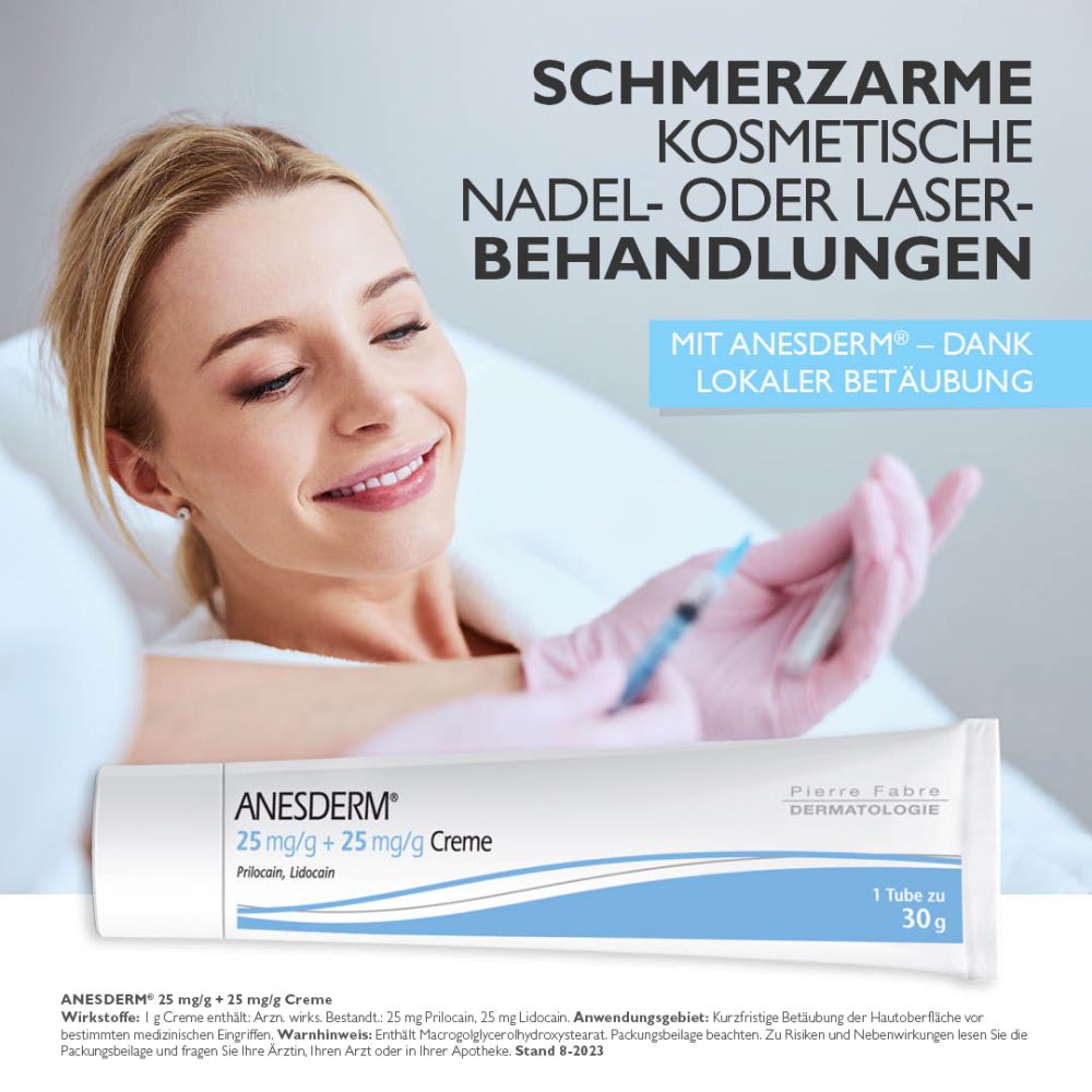 AVÈNE ANESDERM 25 mg/g + 25 mg/g Creme + 2 Pflaster 5 g Creme