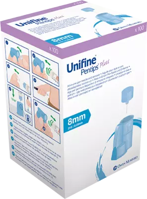UNIFINE Pentips plus Kanüle 31 G 8 mm 100 St Kanüle