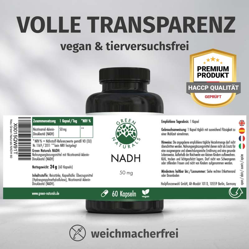 GREEN NATURALS NADH 60 St Kapseln
